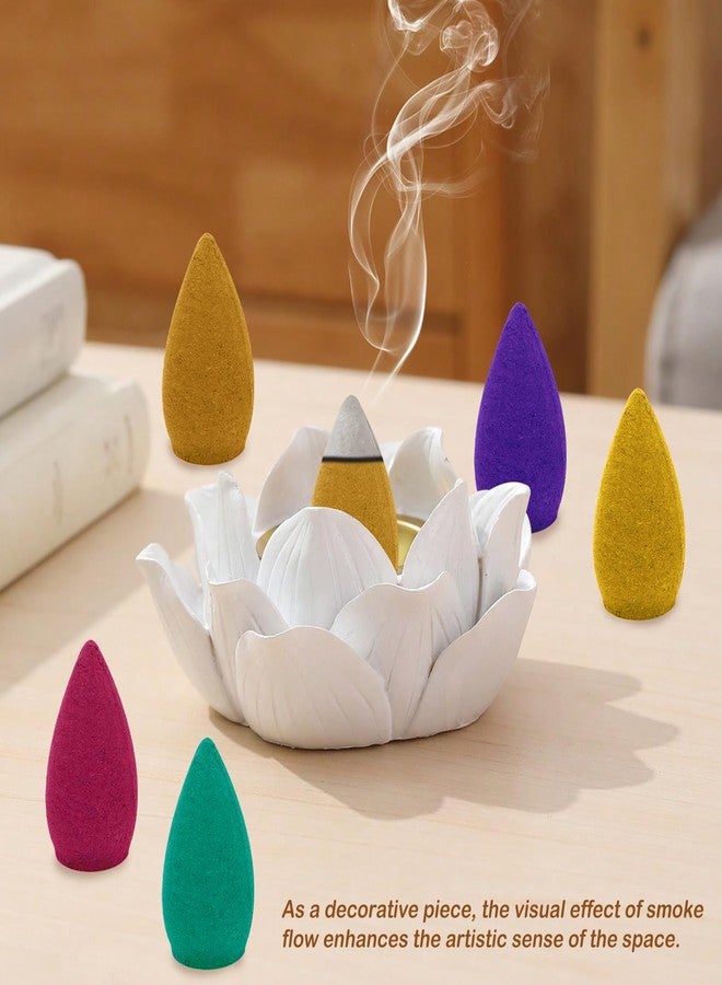 Lagincig 110Pcs Backflow Incense Cones for Waterfall 6 Different Mixed Natural Incense Waterfall Cones - Image 2